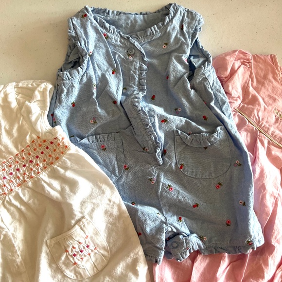 VINTAGE Bubbles. Cotton. Embroidered. Smocking. SUMMER 9-12M - Picture 14 of 16